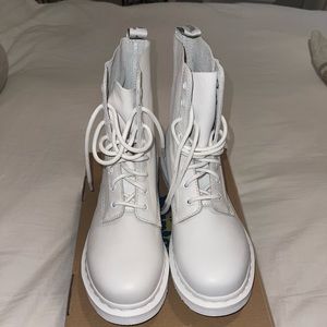 Doc Martens White Leather Boots